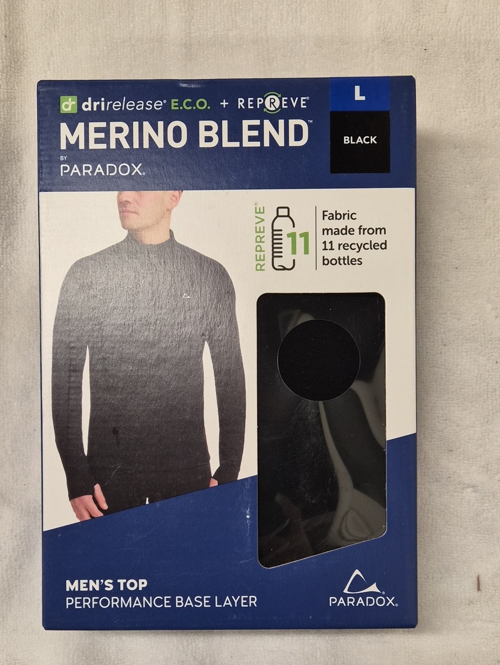 Paradox Men’s Turtleneck Merino Blend Sweater — Black Size L